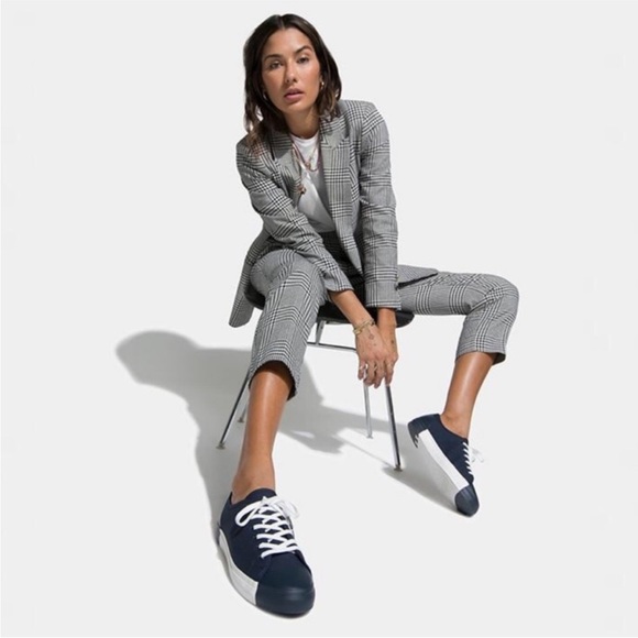 The Office of Angela Scott El Capitan Black Canvas Sneakers Sz US 8.5 / EU 38.5 - Picture 1 of 15
